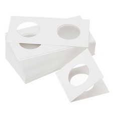 2x2 Coin Flips, 350 Pack 29mm Cardboard Coin Holder Paper Coin Holders, White