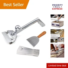 Heavy-Duty Cast Aluminum Grill Scraper with 5 Blades for Effortless Cleaning