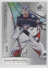 2019 Upper Deck SP Game Used Authentic Rookies 53/90 Elvis Merzlikins #181 2d8