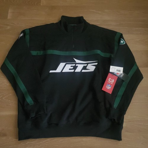 New York Jets 1/4 Zip Pullover Black Green Size XL New NWT NFL Ultra Game