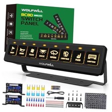 8 Gang Wireless Switch Panel BC80, 164Ft Remote with 4 8 Gang Switch Panel