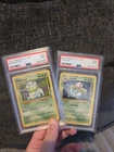 Pokemon CLV Bulbasaur 001 & Ivysaur 002 PSA Sequential Set PSA 9 Base Holo