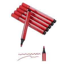 Colored Markers, Red 6 Pack Washable Coloring Markers Water Color Pens