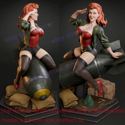 Air Force Bombshell Pin-up 1/8 1/4 1/2 Model Kit Unpainted Unassembled 3D Print