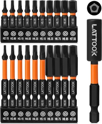 Impact Pentagon Bit Set,  21-Pieces Metric 5 Sided Tamper Proof Security Bit Set