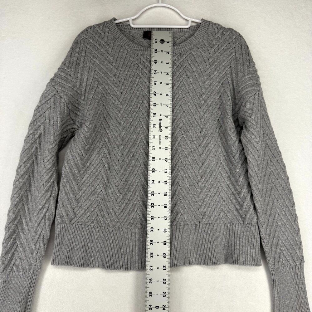 Truth by Republic Gray Argyle Pattern Sweater Wom… - image 10