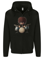A Drummer Boy Drumming Drum Mens Zip Up Hoodie