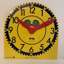 Original Judy Clock Large J209040 Teach Time 13" Gear Operated Learning Tool