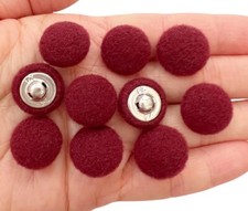 10PC Wool Covered Buttons with Shank Sew On for Clothes Dress Coat Burgundy