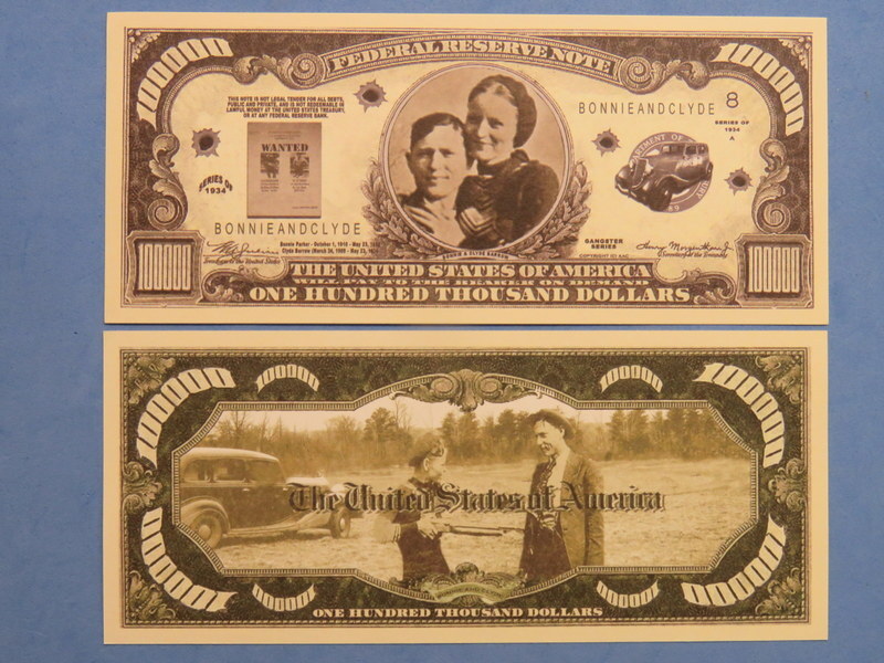 BONNIE & CLYDE: American Bank Robbers 1931-34 ~ $1,000,000 One Million Dollars