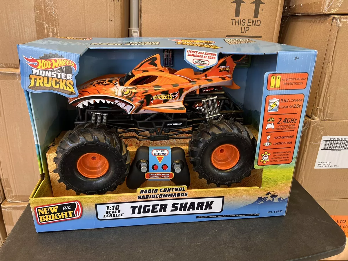  Hot Wheels Rc Monster Trucks Unstoppable Tiger Shark