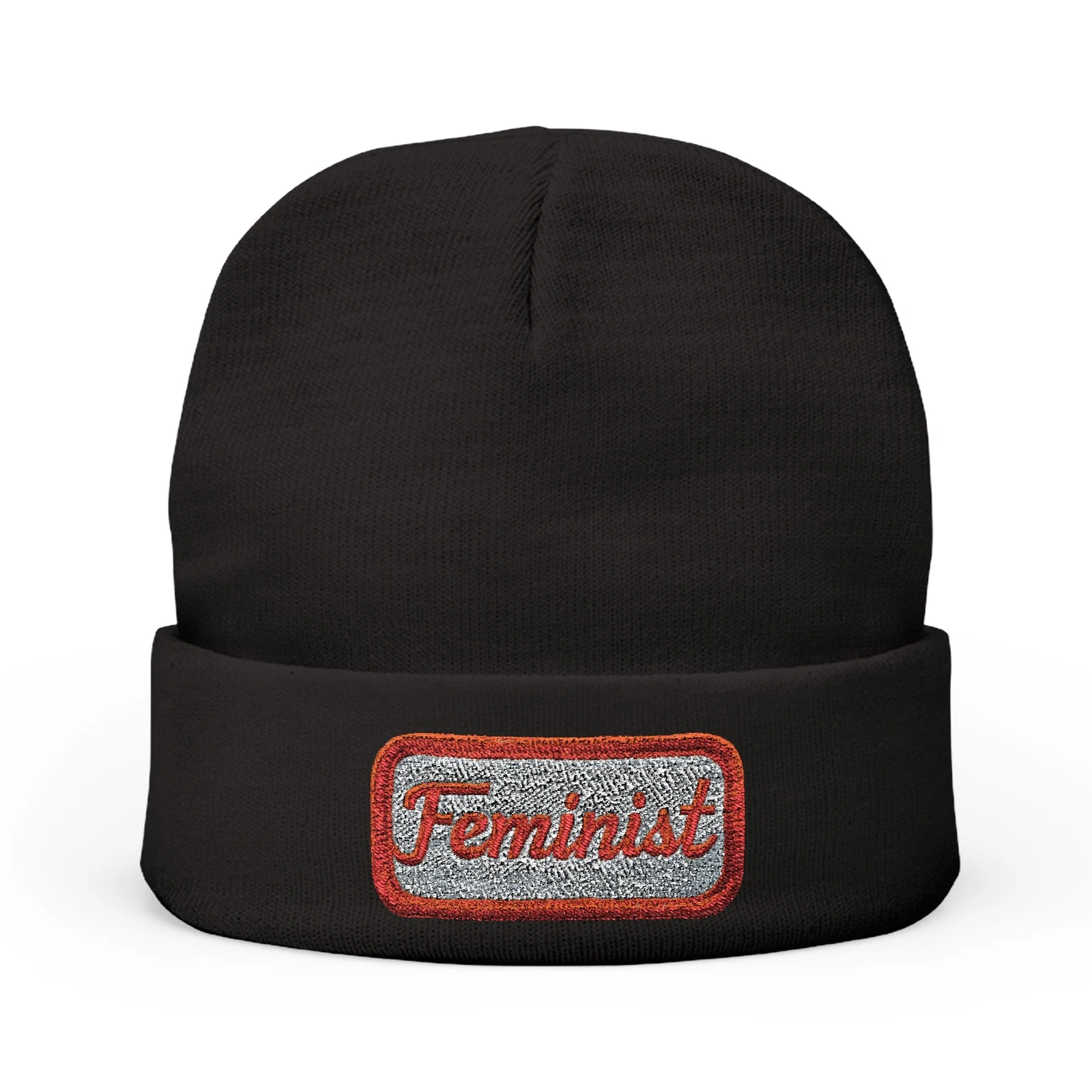 Feminist Knit Beanie, Winter Hat, Embroidered Beanie, Gift for Her, Fashion