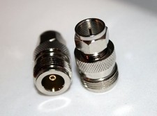 1x N female jack to F male plug straight connector adapter; Fast Shipping