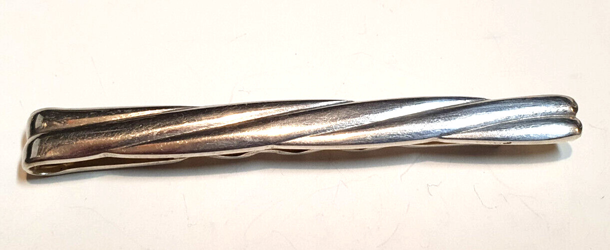 Tie Clip Clasp Solid Silver 835 - image 1