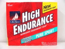 OLD SPICE HIGH ENDURANCE SOAP PURE SPORT 12 BAR PACK *ORIGINAL FORMULA*