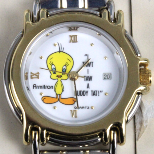 Looney Tunes montre-bracelet Tweety Bird Amitron de collection 1994 quartz batterie neuve - Photo 1 sur 9