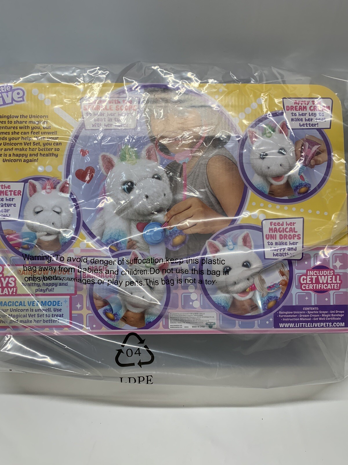 rainglow unicorn vet set