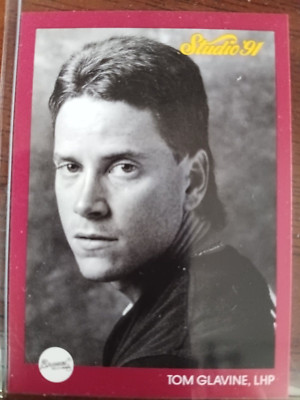 TOM GLAVINE ATLANTA BRAVES 1991 LEAF/STUDIO BASEBALL CARD #145