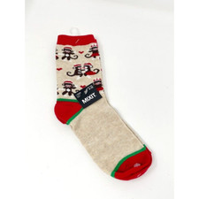 Mixit SOCK MONKEY Womens Girls Red Heel Ankle Socks Size 4-10 NEW