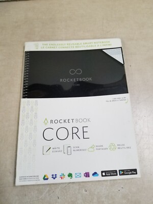 x4 - Rocketbook Core Smart Spiral Notebook, Dot-Grid and Lined Pages, 32 Pages