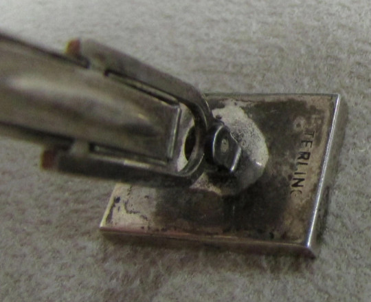 Unique Sterling Silver Rectangular Cuff Links + - image 3