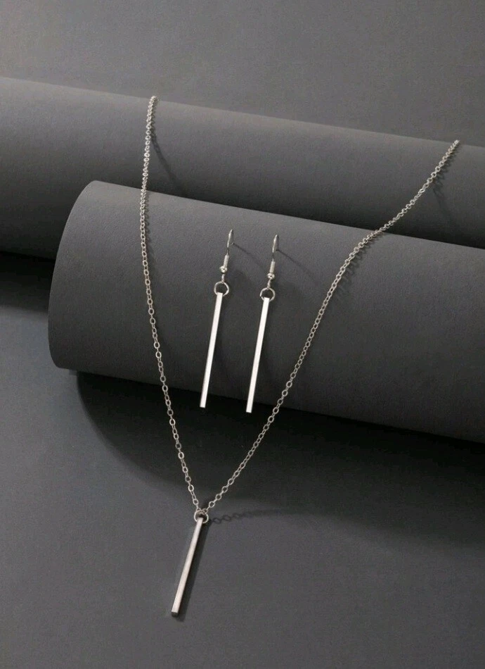 Silver metal jewellery set sale