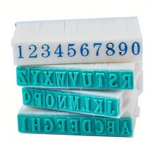 1box Plastic Detachable Number 0 9 Digits  A Z Digits Numerals Stamp