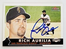 RICH AURILIA Signed 2001 Fleer Tradition #284 San Francisco Giants Card Last One