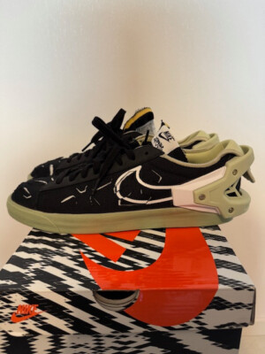 Size 11.5 - Nike Acronym x Blazer Low Black Olive Aura