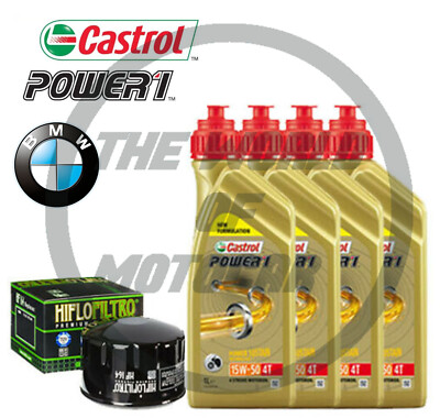INSPEKTIONSKIT BMW R/1200/RT 2005 2006 2007 2009 CASTROL15W50 ÖLFILTER 4 LT