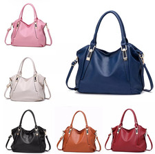 Ladies Designer Soft Faux Leather Slouchy Hobo Handbag Tote Shoulder Bag UK