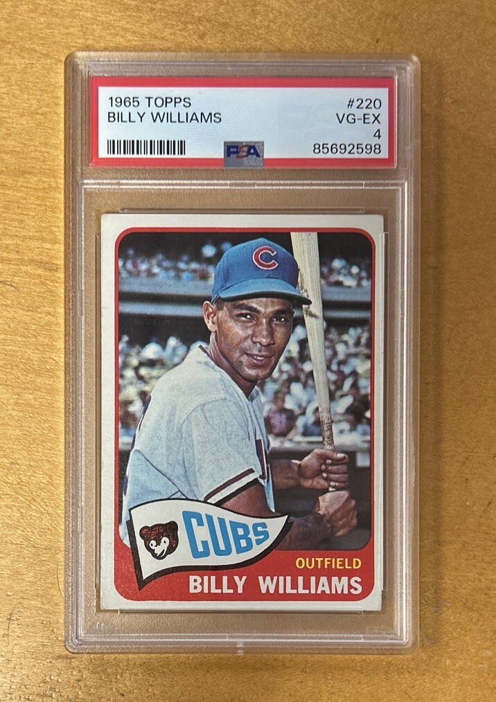 1965 Topps Baseball Billy Williams Chicago Cubs Card #220 PSA 4