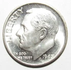1947 S Roosevelt Dime CH BU (U107)