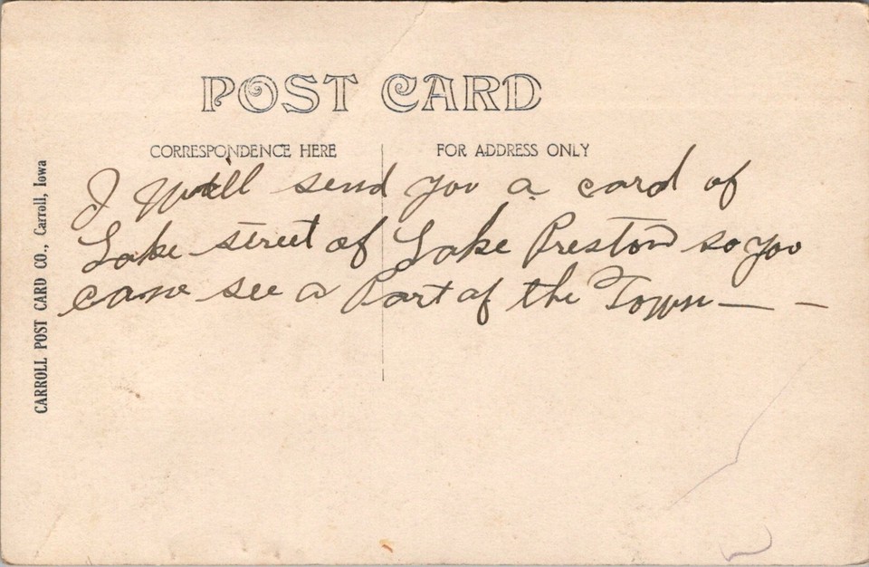 Postcard SD Lake Preston, South Dakota; Lake Street South RPPC Real Photo Ba eBay