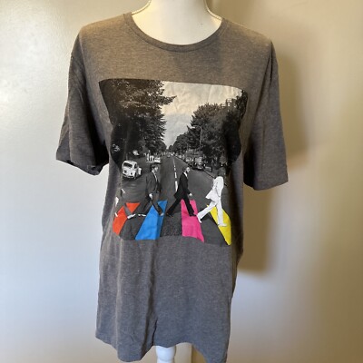 Beatles Abbey Road Album Shirt Mens XL Gray Old Navy Super Soft