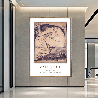 Sorrow by Vincent Van Gogh 01 Exhibition Wall Art Reproduction Poster Canvas