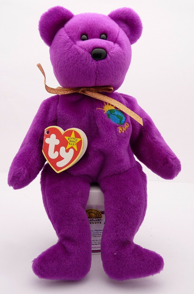 TY Original BEANIE BABY MILLENNIUM BEAR January 1999 Original