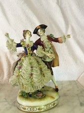 Dresden Vintage German Porcelain lace figurin...