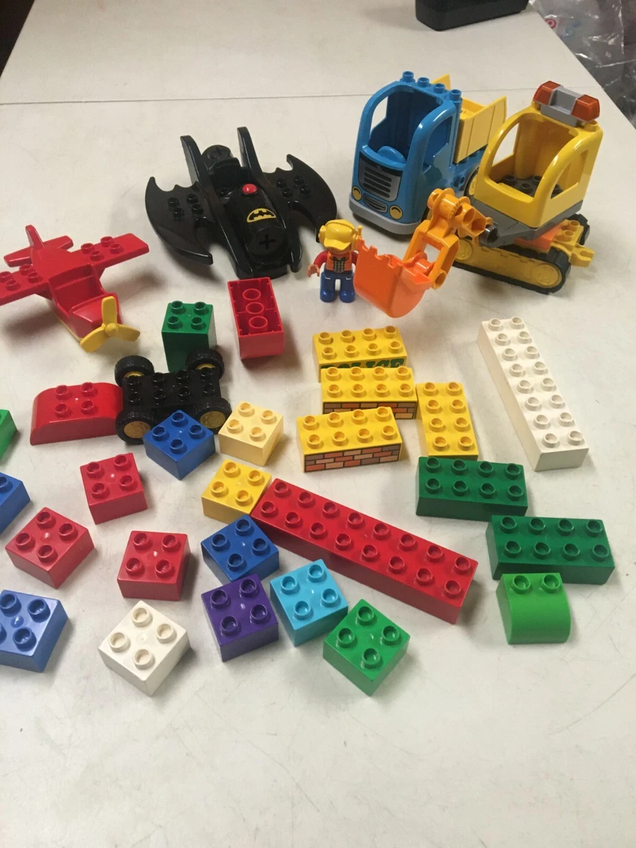 LEGO LEGOS DUPLO DUPLOS CONSTRUCTION TRUCKS BATMAN AIRPLANE BLOCKS