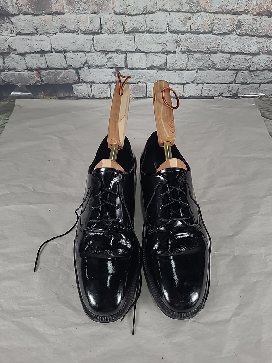 Adolfo Dress Shoes 12 Black Leather Plain Toe Derby Made Italy Classic Adolfo mens leather shoes. - Gem main image 2