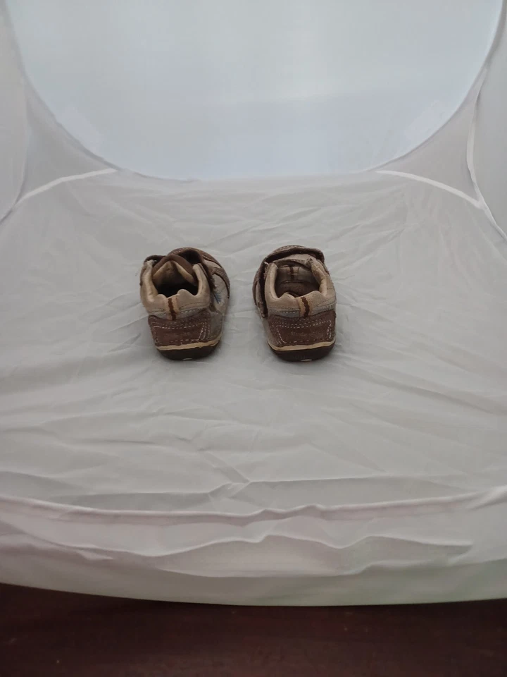 SAPATOS STRIDE RITE TRENT BEBÊ CRIANÇA MENINOS tamanho 5 largura COURO MARROM MUITO FOFO - Imagem 3 de 4