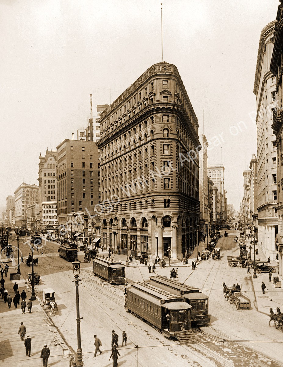 1912 Market Post Streets, San Francisco, CA Old Photo x 11