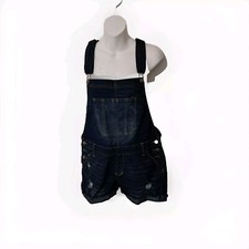 JORDACHE VINTAGE: BLUE DENIM BIB SUMMER SHORTS OVERALLS COVERALL Sz XL