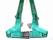 Takata DRIFT III 4 Point Snap-On 3" Racing Seat Belt Harness (Green)