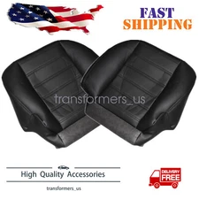 Driver / Passenger Bottom Leather Seat Cover Fits 2003-2006 2007 Hummer H2 Black