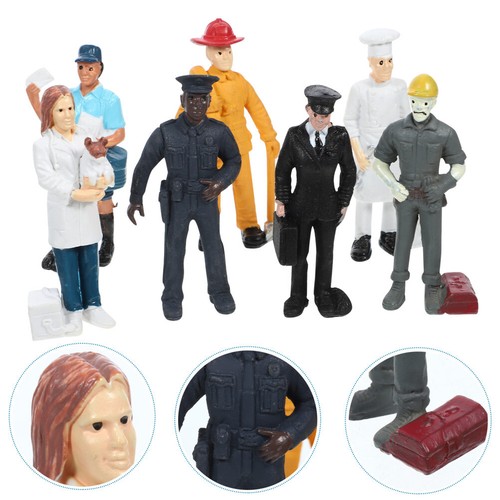 Decoración de escena mini figuras de personas héroes cotidianos estatuilla juguetes modelo niño - Imagen 10 de 11