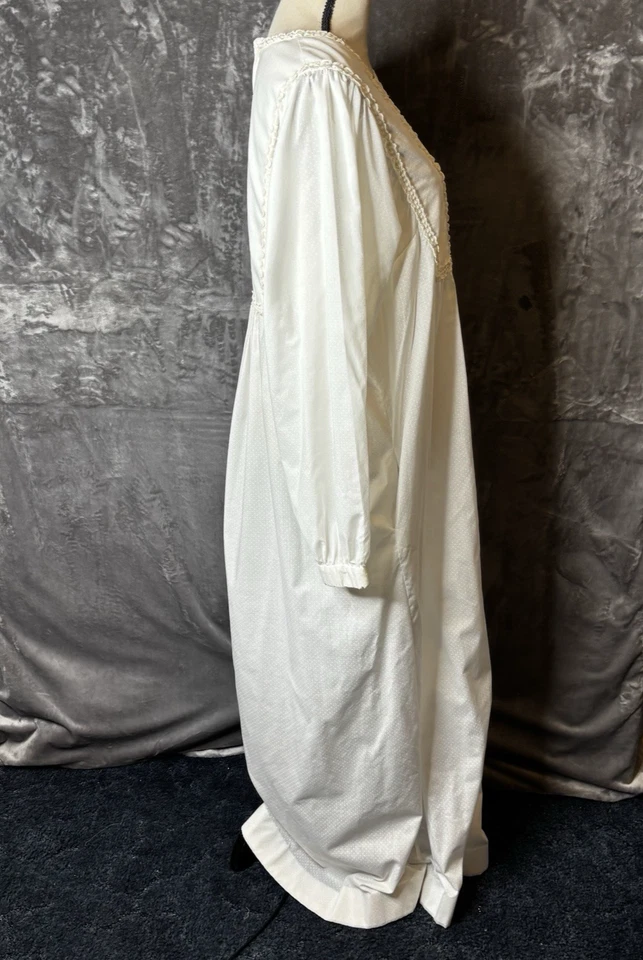 Винтажный Le Voy's платье большой белый макси Prarie скромный высокая талия карманы - Изображение 4 из 4
