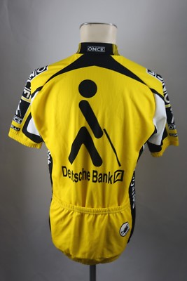 Maillot Cycliste Vintage Castelli ONCE Deutsche Bank 1999 - Taille M - Jaune