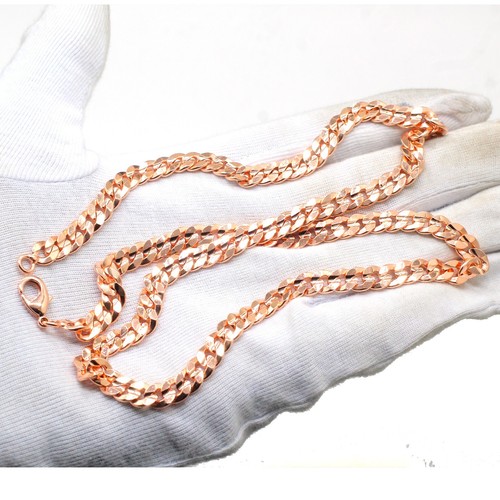 Pure Copper Chain Solid Copper Chain For Necklace Handmade Chain ADJ Chain - Picture 3 of 4
