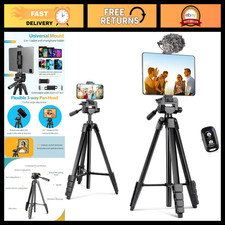 64  Extendable Phone Tripod Stand with Wireless Remote  Holder for Video, Selfi